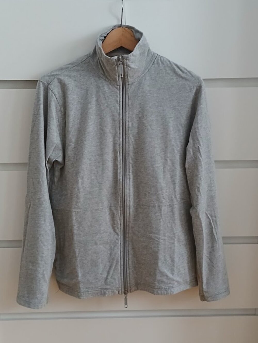 GAP BODY 100% Cotton Melange Grey Double Zip Front Sport Jacket - S